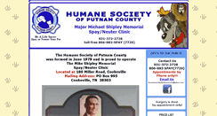 Desktop Screenshot of humanesocietyofputnamcounty.org